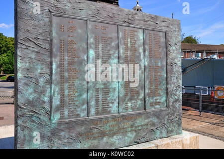 The Destroyer Memorial 1939 - 1945 at Chatham Historic Dockyard, Kent. List of Royal Navy destroyer warships lost in World War Two with loss of 11000 Stock Photo