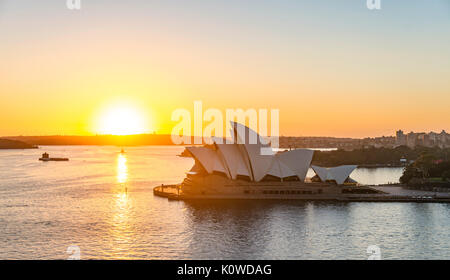 Circular Quay and The Rocks at dusk, Sydney Opera House, Opera, in the back Financial District, Banking district, Sydney Stock Photo