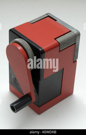 Classic red Faber pencil sharpener vintage Stock Photo