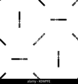 Electronic cigarette with cartridges pattern seamless black Stock Vector