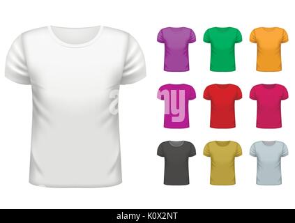 Mens short t-shirt set Stock Vector