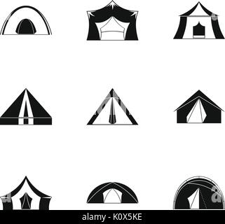 Tourist tent form icon set, simple style Stock Vector Image & Art - Alamy