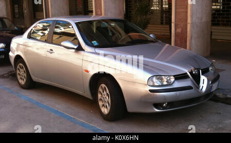 Alfa Romeo 156 silver in Avellino Stock Photo