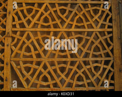 Abbasid Caravanseray of Nishapur (Ribati i Abbasi of Nishapur)  old window of Mahruq mosque  Morning 002 Stock Photo