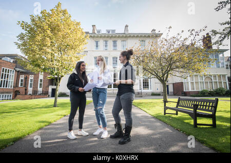 Students left to right Nadine Agius Abigail Burton and Amy Foster