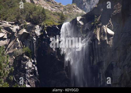 Bridal Veil Falls in Yosemite National Park, during the California Drought Stock Photo