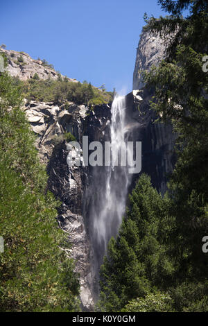 Bridal Veil Falls in Yosemite National Park, during the California Drought Stock Photo