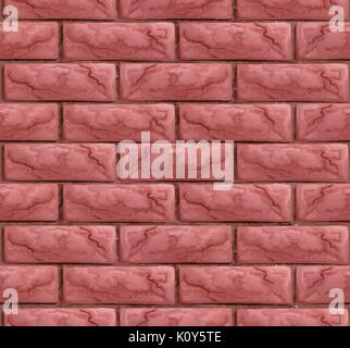 Brick Wall Texture Seamless Background Stock Vector