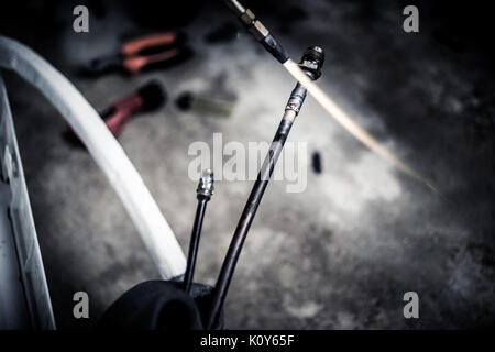 Mechanic Connecting pipe for refrigeration Stock Photo