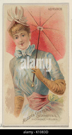 Advance, from the Parasol Drills series (N18) for Allen & Ginter Cigarettes Brands MET DP834966 Stock Photo