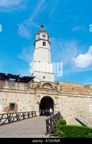 Stambol gate, with Sahat Kula, the clock tower,  Kalemegdan park, Belgrade, Serbia Stock Photo