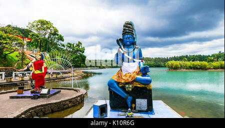 Landmarks of Mauritius - Grand bassin hindu temple on the lakeside