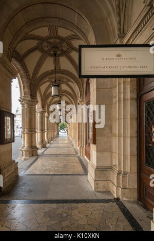 Outdoor porch at the  Konzertvereinigung Wiener Staatsopernchor in Vienna Stock Photo