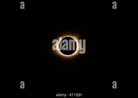 The Great American Solar Eclipse during totality Stock Photo