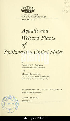 Aquatic and wetland plants of southwestern United States BHL3346453 Stock Photo