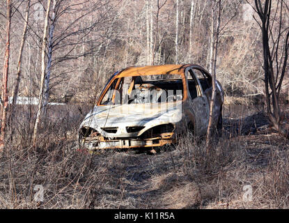 Abandoned Car in Hollihaka Oulu 20100427 Stock Photo