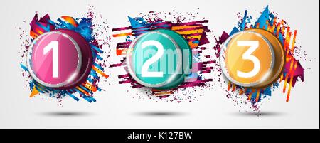 Modern Infographic Brochure template for product ranking, business presentation flyesr and solutions classification. With abstract background elements Stock Vector