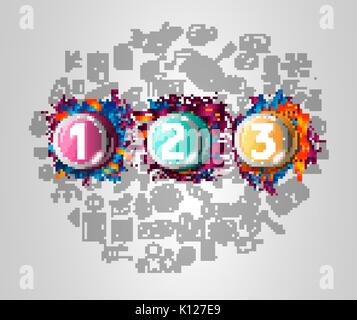 Modern Infographic Brochure template for product ranking, business presentation flyesr and solutions classification. With abstract background elements Stock Vector