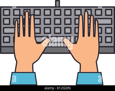 Keyboard hardware computer icon vector illustration graphic design Stock Vector