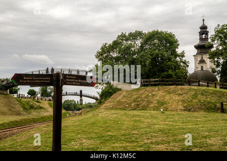 Zamosc - Renaissance city in Central Europe. Saint Nicholas church. Stock Photo