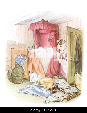 Beatrix Potter   The Tale of Tom Kitten   Illustration from p 77 Stock Photo