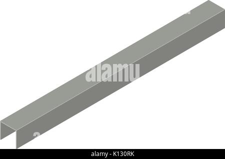 Profile plasterboard icon, isometric 3d style Stock Vector