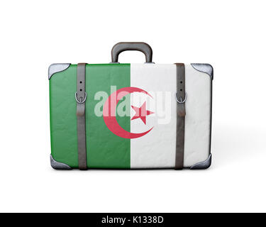 3D Flag of Algeria on an old stone wall background Stock Photo - Alamy