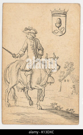 Acorn King  A Man Astride a Cow MET DP145125 Stock Photo