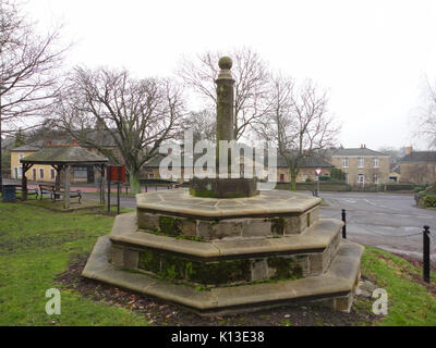 Ackworth village cross Stock Photo