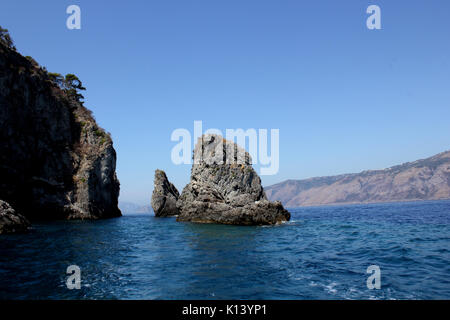 Li Galli island archipelago near Sorrento Amalfi Coast italy Stock Photo