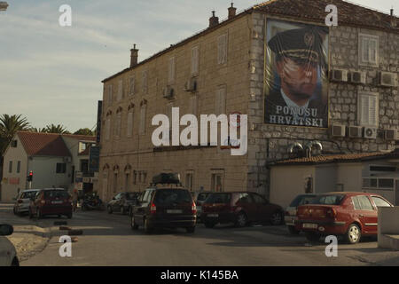 Ante Gotovina plakat 2 w Makarska Stock Photo
