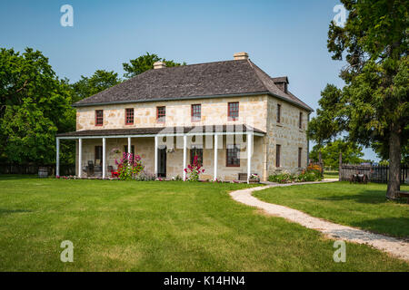 The Rectory at the St. Andrews on the Red church at St. Andrews, Manitoba,  Canada. Stock Photo