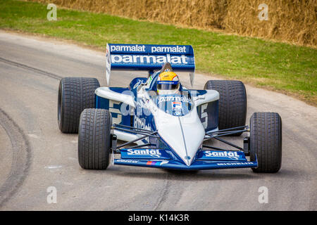 1983 Brabham-BMW BT52 F1 car with driver Riccardo Patrese at the 2017  Goodwood Festival of Speed, Sussex, UK Stock Photo - Alamy