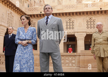 RELEASE DATE: September 1, 2017 TITLE: Viceroy's House STUDIO: BBC Films DIRECTOR: Gurinder Chadha PLOT: The final Viceroy of India, Lord Mountbatten, is tasked with overseeing the transition of British India to independence, but meets with conflict as different sides clash in the face of monumental change. STARRING: HUGH BONNEVILLE as Lord Louis Mountbatten, GILLIAN ANDERSON as Lady Edwina Mountbatten. (Credit Image: © BBC Films/Entertainment Pictures) Stock Photo