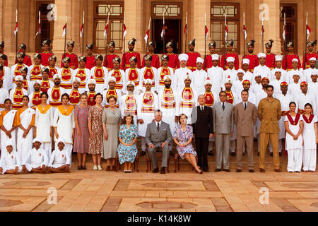 RELEASE DATE: September 1, 2017 TITLE: Viceroy's House STUDIO: BBC Films DIRECTOR: Gurinder Chadha PLOT: The final Viceroy of India, Lord Mountbatten, is tasked with overseeing the transition of British India to independence, but meets with conflict as different sides clash in the face of monumental change. STARRING: GILLIAN ANDERSON as Lady Edwina Mountbatten, HUGH BONNEVILLE as Lord Louis Mountbatten. (Credit Image: © BBC Films/Entertainment Pictures) Stock Photo