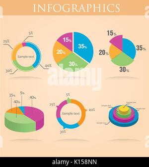 Round Chart Infographics. Modern Design Template Stock Vector Image ...