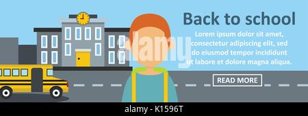 Back to school banner horizontal concept Stock Vector