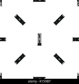 Expanding bullets pattern seamless black Stock Vector