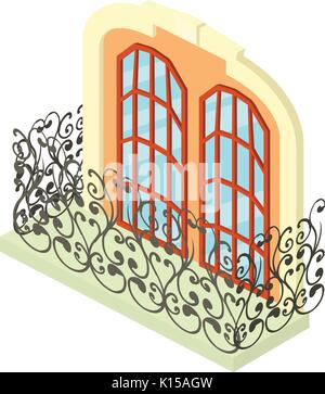Vintage balcony icon, isometric 3d style Stock Vector Image & Art - Alamy