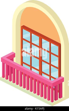 Balcony icon, isometric 3d style Stock Vector Image & Art - Alamy