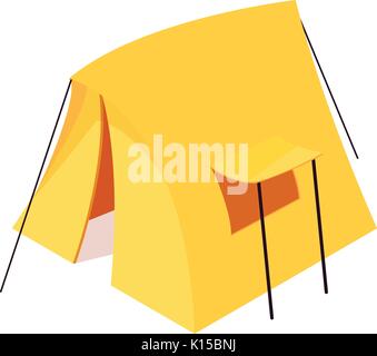 Little tent icon, isometric 3d style Stock Vector