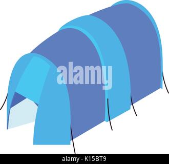 Blue tent icon, isometric 3d style Stock Vector