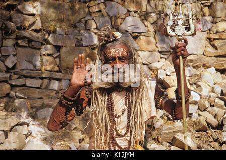 Sadhu (Hindu holy man), Jaipur, Rajasthan, India Stock Photo