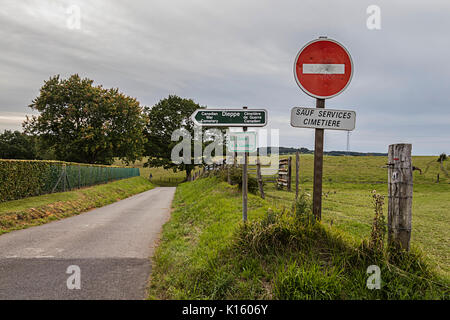 Road Past The Canadian War Cemetery In Dieppe, France Stock Photo