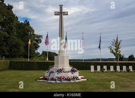 Memorial At The Canadian War Cemetery In Dieppe, France Stock Photo