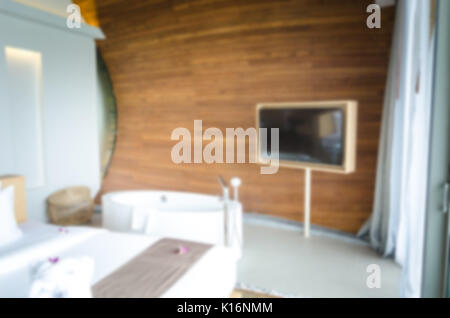 Abstract blurred  and defocused bedroom and the interior for the background. Stock Photo