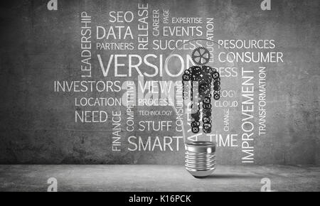 Concept of business innovations for mankind. Stock Photo