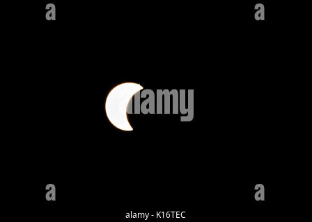 Solar eclipse from Virginia Beach, VA - 08/21/2017 Stock Photo