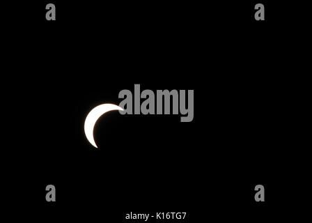 Solar eclipse from Virginia Beach, VA - 08/21/2017 Stock Photo