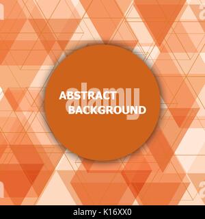 Abstract background with orange hexagon template, stock vector Stock Vector